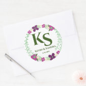 Floral Wreath Ronde Sticker (Envelop)