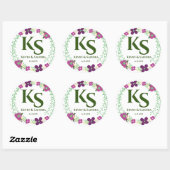 Floral Wreath Ronde Sticker (Vel)