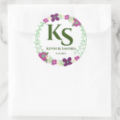 Floral Wreath Ronde Sticker (Tas)