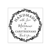 Floral wreath rustic bedankt Handmade with Love Rubberstempel (Afrduk)