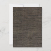 Floral Wreath Rustic Wood Vrijgezellenfeest Invite Kaart (Achterkant)