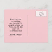 Floral Wreath Save the Date Briefkaart (Achterkant)