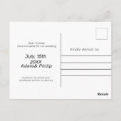 Floral Wreath Save the date Postcard Briefkaart (Achterkant)
