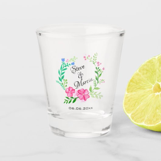 Floral Wreath Shot Glas (Voorkant)