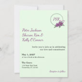 Floral Wreath Throuple Invitation Kaart (Voorkant)