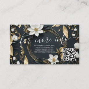 Floral Wreath Trouwgegevens Informatie QR Code Informatiekaartje