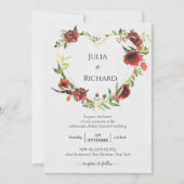 Floral Wreath | Viering van het huwelijk van Bourg Kaart (Voorkant)