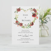 Floral Wreath | Viering van het huwelijk van Bourg Kaart (Staand voorkant)