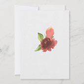 Floral Wreath | Viering van het huwelijk van Bourg Kaart (Achterkant)