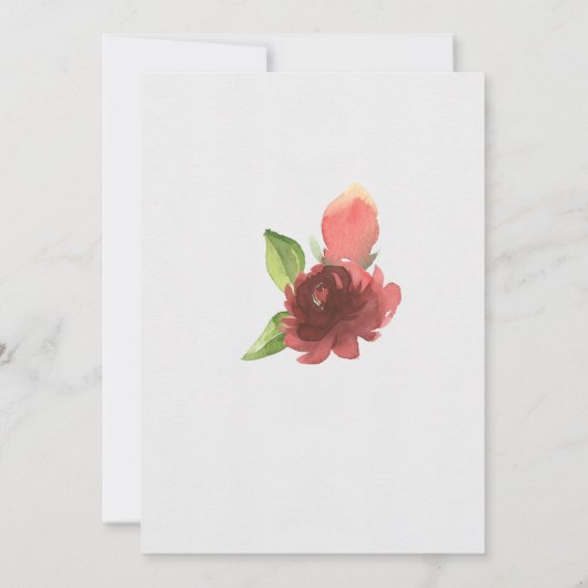 Floral Wreath | Viering van het huwelijk van Bourg Kaart (Achterkant)