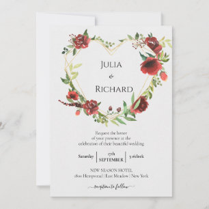 Floral Wreath   Viering van het huwelijk van Bourg Kaart