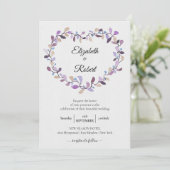 Floral Wreath | Violet roze olievlek Kaart (Staand voorkant)