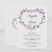 Floral Wreath | Violet roze olievlek Kaart (Voorkant / Achterkant)