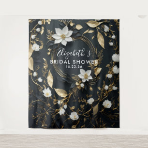 Floral Wreath Vrijgezellenfeest Fotocabine Achterg Wandkleed
