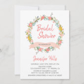 Floral Wreath Vrijgezellenfeest Kaart (Voorkant)