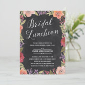 Floral Wreath | Vrijgezellenfeest Luncheon Kaart (Staand voorkant)