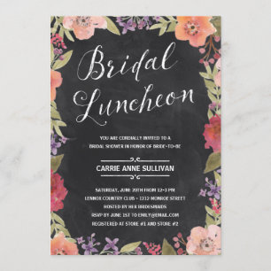 Floral Wreath   Vrijgezellenfeest Luncheon Kaart