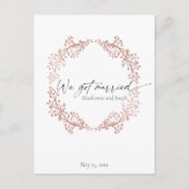 Floral Wreath we trouwde koninklijke uitnodiging (Voorkant)