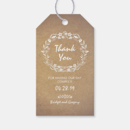 Floral Wreath Wedding Cadeaulabel