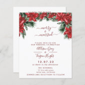 Floral Wreath Wedding Invitation (Voorkant / Achterkant)