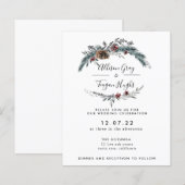 Floral Wreath Wedding Invitation | Begrotingsbroch (Voorkant / Achterkant)