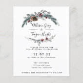 Floral Wreath Wedding Invitation | Begrotingsbroch (Voorkant)