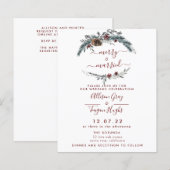 Floral Wreath Wedding Invitation | Begrotingsbroch (Voorkant / Achterkant)