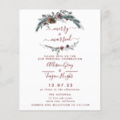 Floral Wreath Wedding Invitation | Begrotingsbroch (Voorkant)