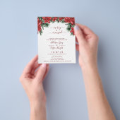 Floral Wreath Wedding Invitation Flyer (Hand)
