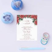 Floral Wreath Wedding Invitation Flyer (Enkel)