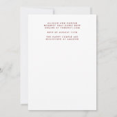 Floral Wreath Wedding Invitation Kaart (Achterkant)