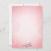 Floral Wreath Wedding Invitation Kaart (Achterkant)