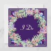 Floral Wreath Wedding Kaart (Voorkant)