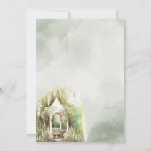 Floral Wreath Wedding Lillies of the Valley Kaart (Achterkant)