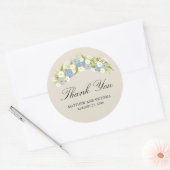 Floral Wreath Wedding Ronde Sticker (Envelop)