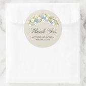 Floral Wreath Wedding Ronde Sticker (Tas)