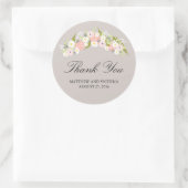 Floral Wreath Wedding Ronde Sticker (Tas)