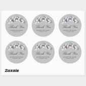 Floral Wreath Wedding Ronde Sticker (Vel)