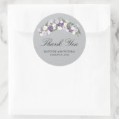 Floral Wreath Wedding Ronde Sticker (Tas)