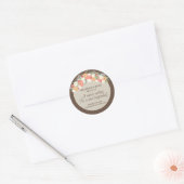 Floral Wreath Wedding Ronde Sticker (Envelop)