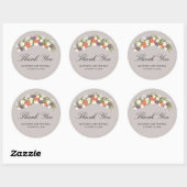 Floral Wreath Wedding Ronde Sticker (Vel)