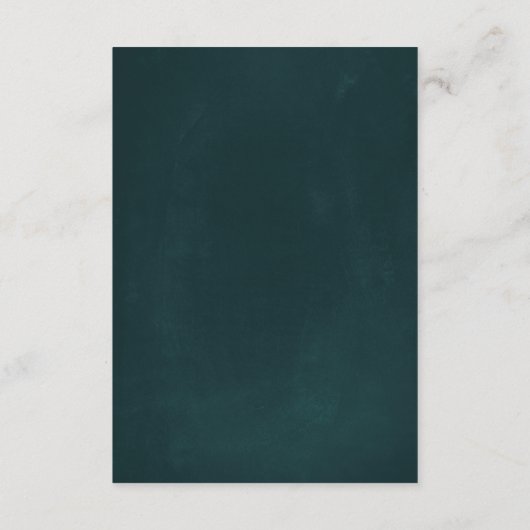 Floral Wreath White Black Emerald Copper Wedding RSVP Kaartje (Achterkant)