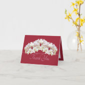 Floral Wreath White Orchids Chic Floral Thank You Kaart (Gele Bloem)