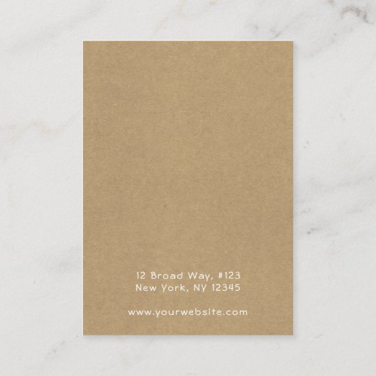 Floral Wreating Long Earring Kraft Display Kaart Visitekaartje (Achterkant)