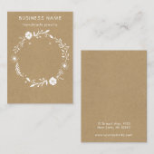 Floral Wreating Long Earring Kraft Display Kaart Visitekaartje (Voorkant / Achterkant)