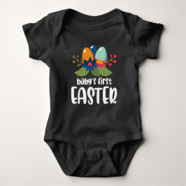 Floral Wreatof Eggs Baby's First Easter Newborn Romper