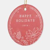 Floral Wreator Ceramic Ornament - Holly (Links)
