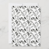 Floral Wreator Drawn Save the Date Card Kaart (Achterkant)