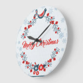 Floral Wreator en Bird Grote Klok (Hoek)