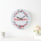 Floral Wreator en Bird Grote Klok (Huis)